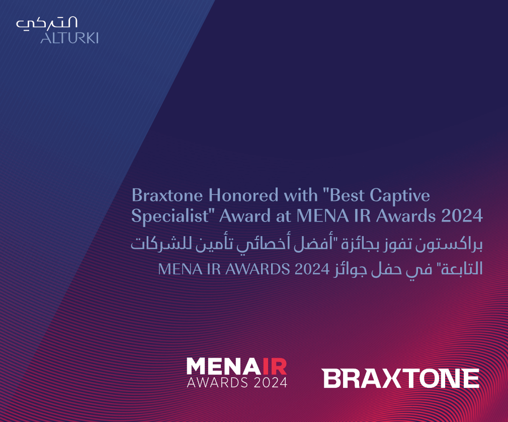 Braxtone Honored with "Best Captive Specialist" Award at MENA IR Awards 2024